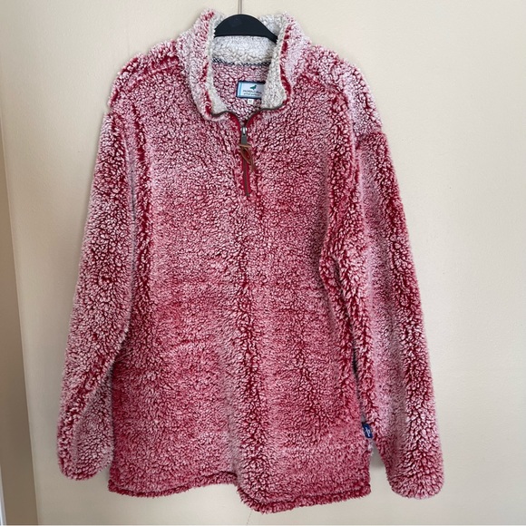 NWT Properly Tied Pintail Sherpa Pullover in Frosted Red - Picture 3 of 5